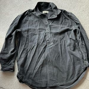 Madewell black denim tunic